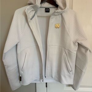 Notre Dame Under Armour Quilted Hooded Jacket with Gold ND